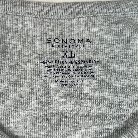 Sonoma XL Grey Stars Ribbed Tank - Picture 10 of 12